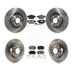 Front Rear Disc Brake Rotors And Semi-Metallic Pads Kit For Volkswagen Passat GTI Eos Audi A3 Quattro Golf K8S-101276