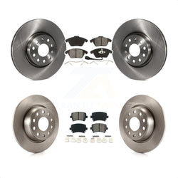 Front Rear Disc Brake Rotors And Semi-Metallic Pads Kit For Volkswagen CC GTI Passat Audi A3 Quattro K8S-101277