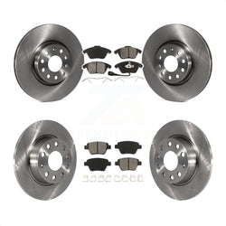 Front Rear Disc Brake Rotors And Semi-Metallic Pads Kit For Volkswagen Beetle GTI K8S-101278