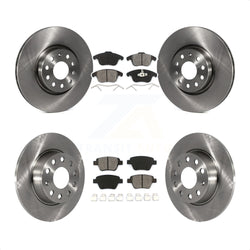 Front Rear Disc Brake Rotors And Semi-Metallic Pads Kit For Volkswagen Passat K8S-101282