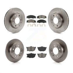 Front Rear Disc Brake Rotors And Semi-Metallic Pads Kit For Kia Spectra Spectra5 K8S-101283