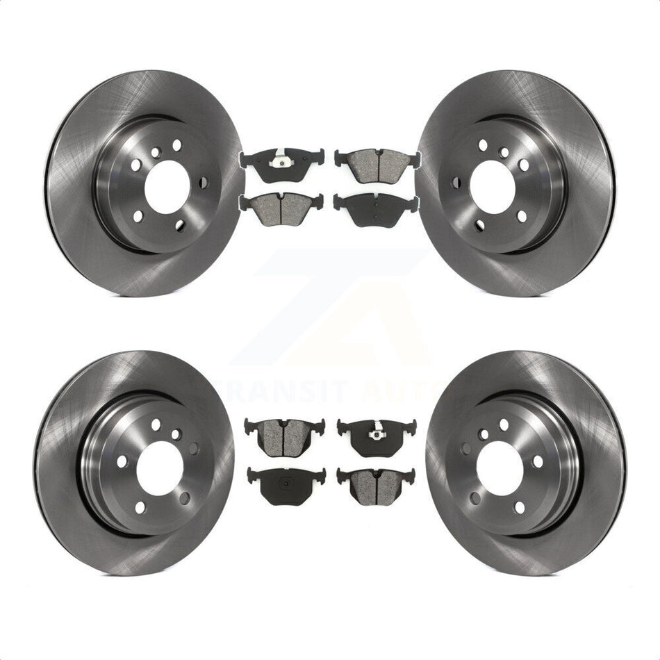 Front Rear Disc Brake Rotors And Semi-Metallic Pads Kit For 2004-2010 BMW X3 K8S-101287 by Transit Auto