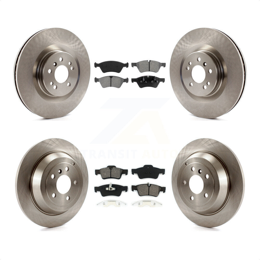 Front Rear Disc Brake Rotors And Semi-Metallic Pads Kit For 2007-2009 Mercedes-Benz ML320 With 350mm Diameter Rotor K8S-101291 by Transit Auto