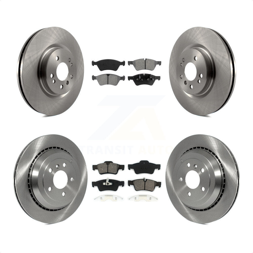 Front Rear Disc Brake Rotors And Semi-Metallic Pads Kit For Mercedes-Benz R350 ML500 R500 R320 With Vented Rotor K8S-101292 by Transit Auto