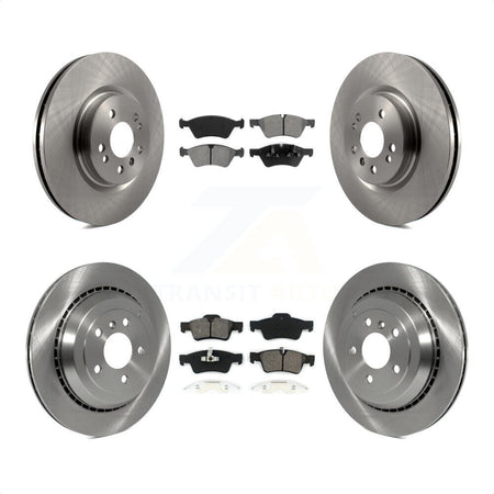 Front Rear Disc Brake Rotors And Semi-Metallic Pads Kit For Mercedes-Benz R350 ML500 R500 R320 With Vented Rotor K8S-101292 by Transit Auto