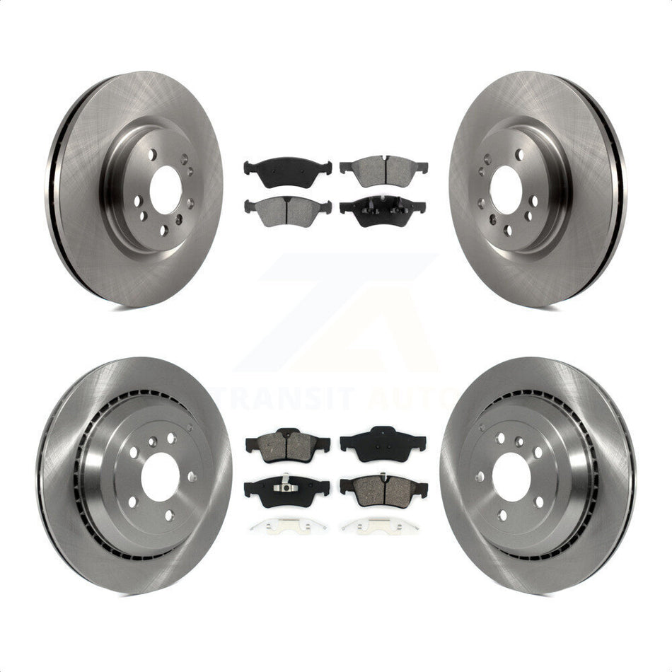 Front Rear Disc Brake Rotors And Semi-Metallic Pads Kit For Mercedes-Benz R350 ML500 R500 R320 With Vented Rotor K8S-101292 by Transit Auto