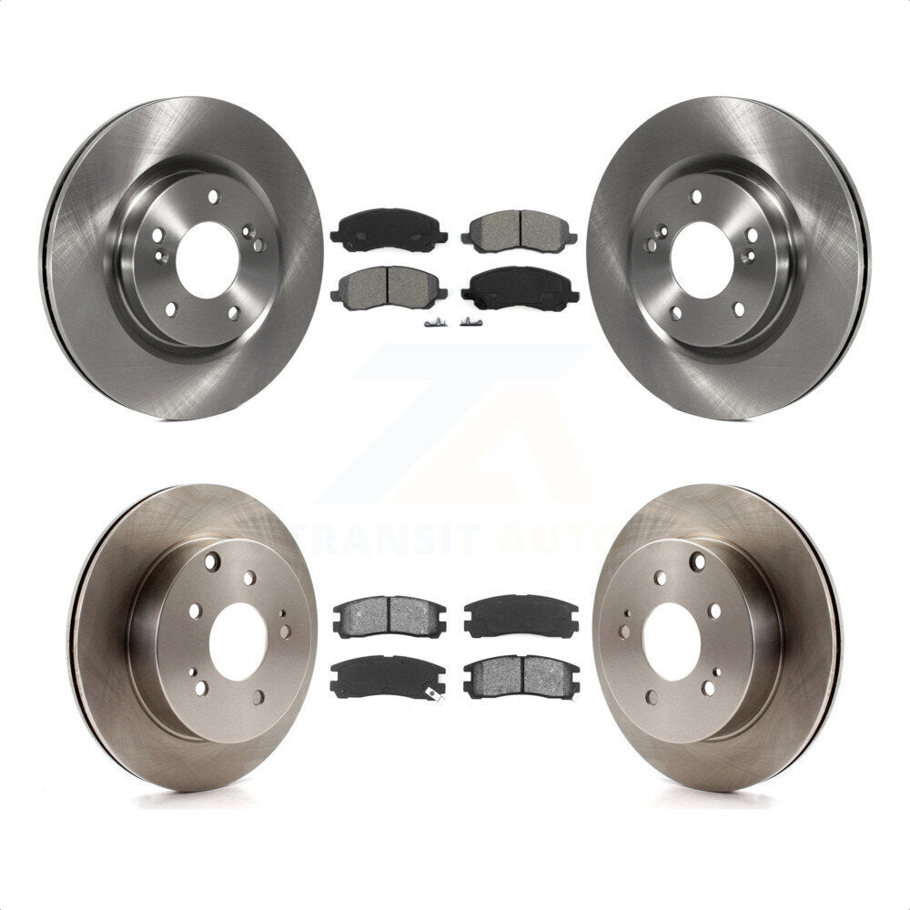 Front Rear Disc Brake Rotors And Semi-Metallic Pads Kit For 2007 Mitsubishi Galant Ralliart K8S-101297 by Transit Auto