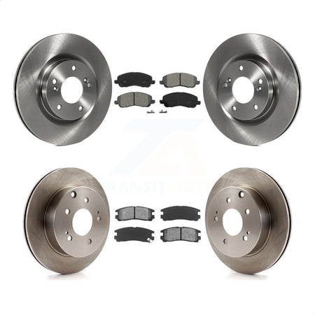 Front Rear Disc Brake Rotors And Semi-Metallic Pads Kit For 2007 Mitsubishi Galant Ralliart K8S-101297 by Transit Auto