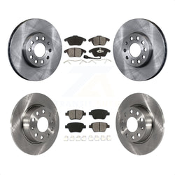Front Rear Disc Brake Rotors And Semi-Metallic Pads Kit For Volkswagen Beetle K8S-101299