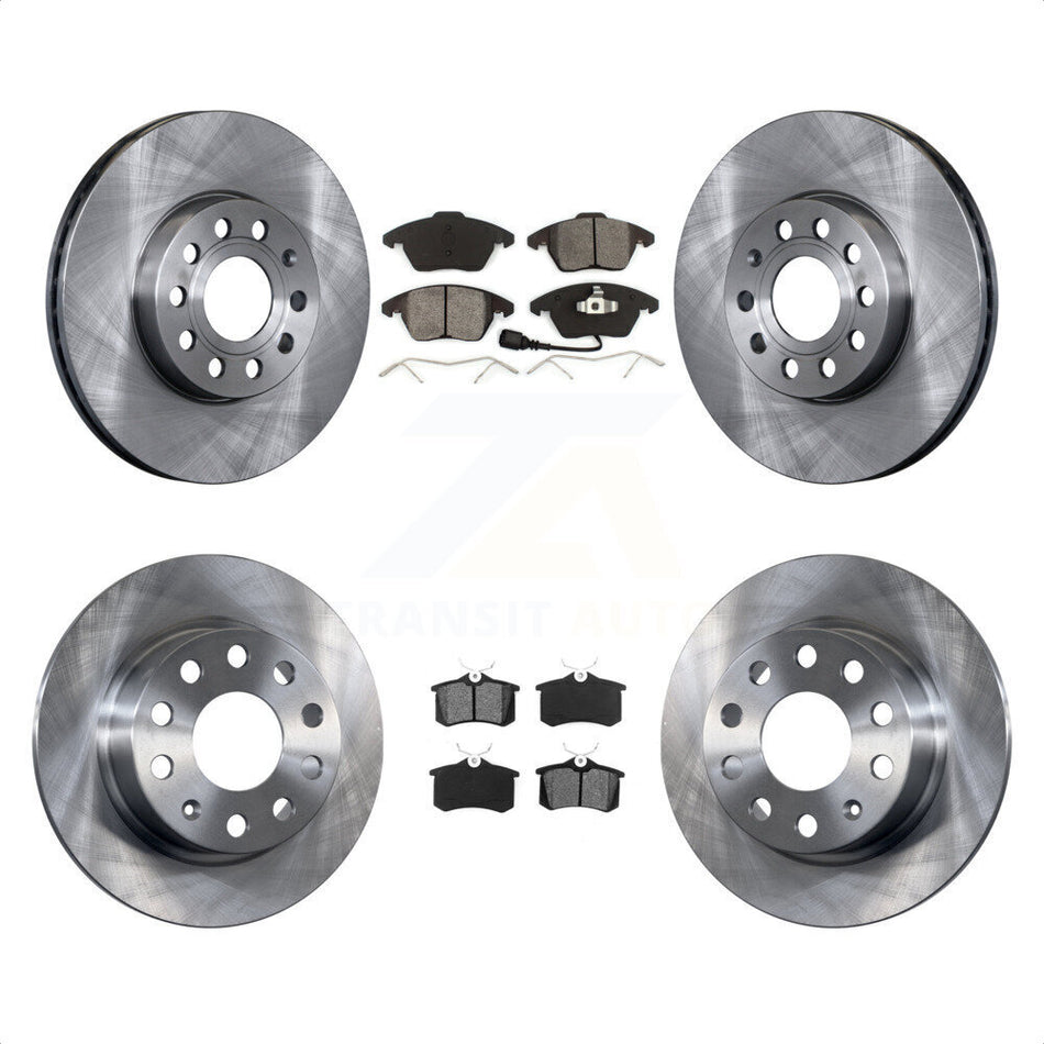 Front Rear Disc Brake Rotors And Semi-Metallic Pads Kit For Volkswagen Jetta Beetle K8S-101301 by Transit Auto