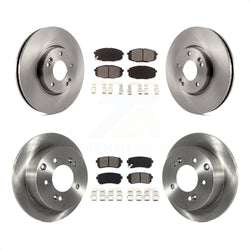 Front Rear Disc Brake Rotors And Semi-Metallic Pads Kit For Kia Forte Koup Forte5 K8S-101304