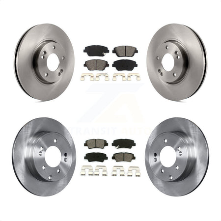 Front Rear Disc Brake Rotors And Semi-Metallic Pads Kit For Hyundai Sonata Kia Optima K8S-101306 by Transit Auto