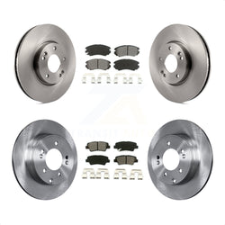Front Rear Disc Brake Rotors And Semi-Metallic Pads Kit For Hyundai Sonata 3.3L K8S-101310