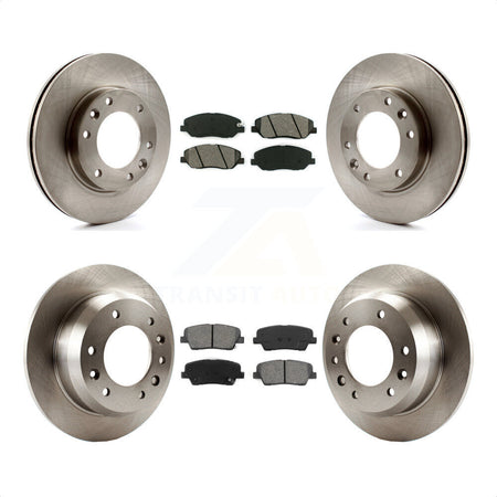 Front Rear Disc Brake Rotors And Semi-Metallic Pads Kit For Kia Sedona Hyundai Entourage K8S-101312 by Transit Auto