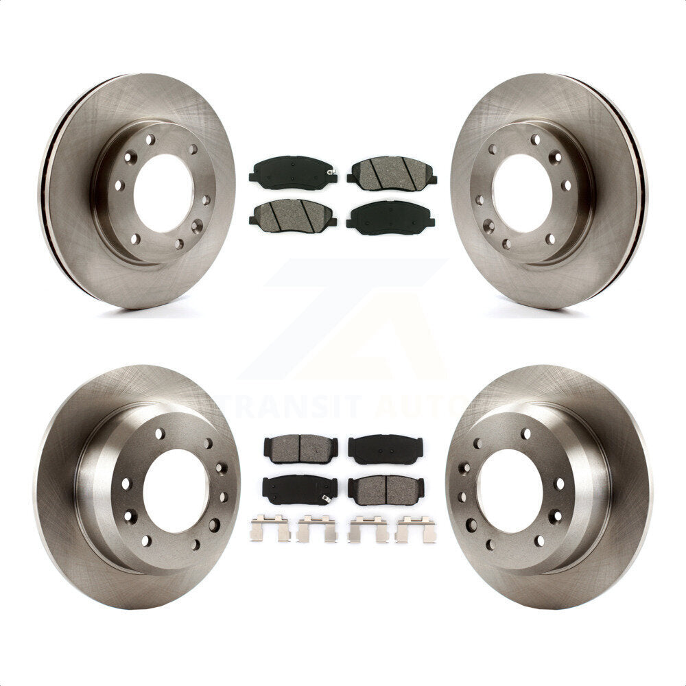 Front Rear Disc Brake Rotors And Semi-Metallic Pads Kit For Kia Sedona Hyundai Entourage To 04/27/06 K8S-101313 by Transit Auto