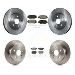 Front Rear Disc Brake Rotors And Semi-Metallic Pads Kit For 2010 Toyota Matrix XRS K8S-101316