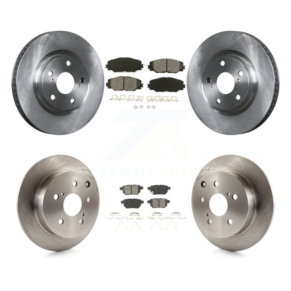 Front Rear Disc Brake Rotors And Semi-Metallic Pads Kit For 2010 Toyota Matrix XRS K8S-101316 by Transit Auto