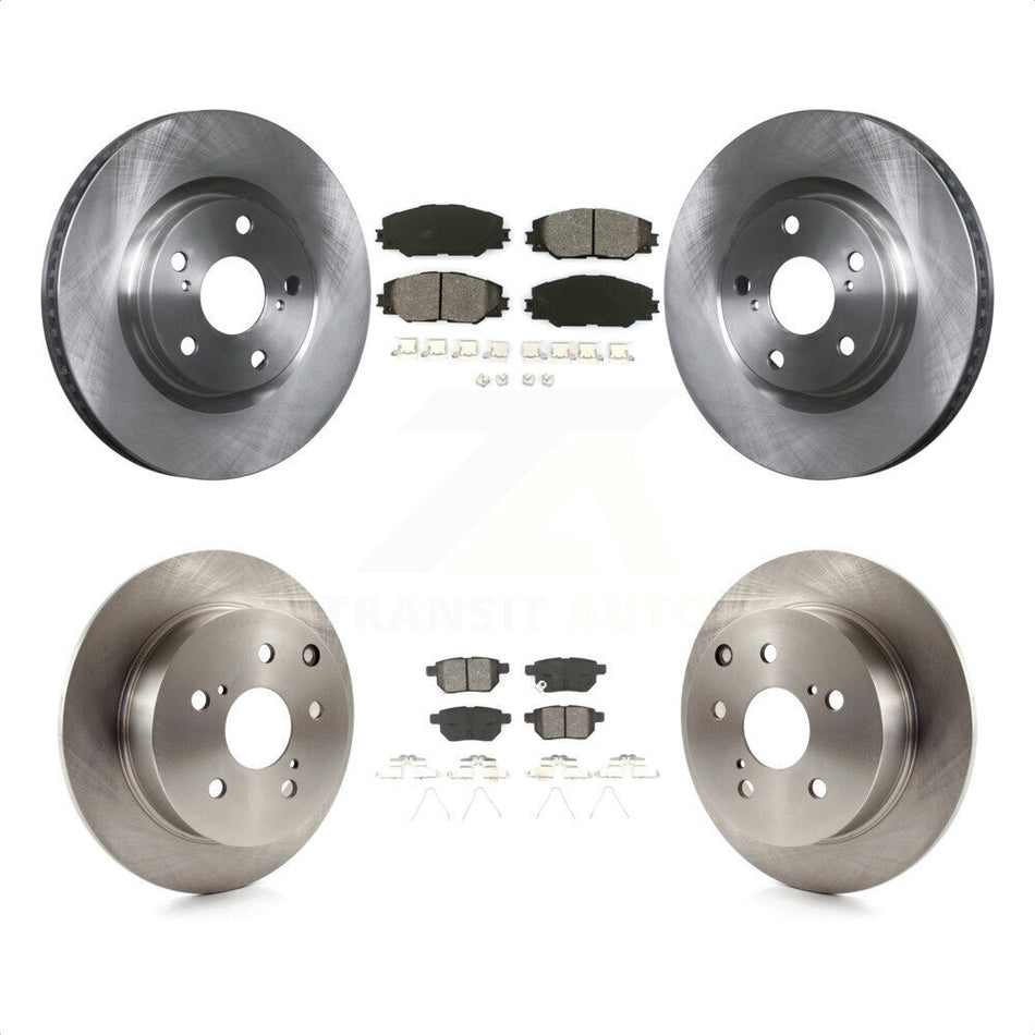 Front Rear Disc Brake Rotors And Semi-Metallic Pads Kit For 2010 Toyota Matrix XRS K8S-101316 by Transit Auto