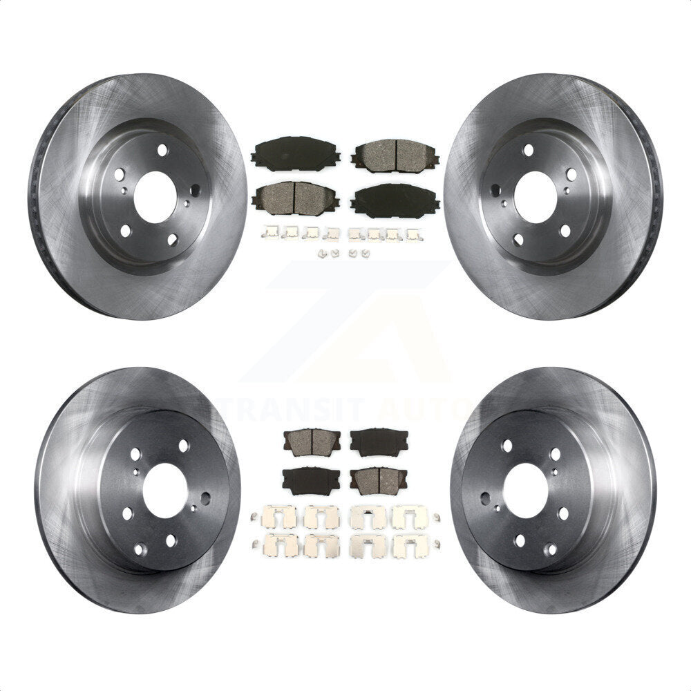 Front Rear Disc Brake Rotors And Semi-Metallic Pads Kit For Toyota RAV4 K8S-101317 by Transit Auto