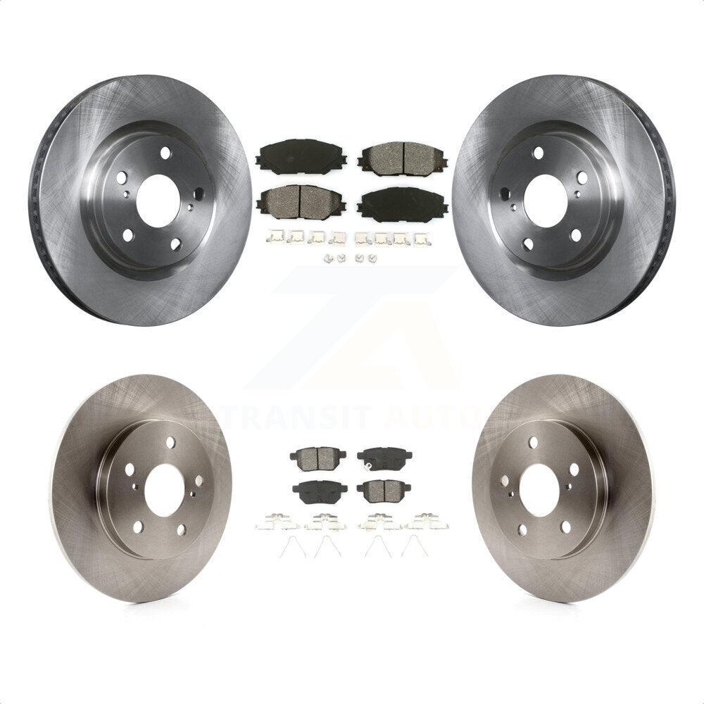 Front Rear Disc Brake Rotors And Semi-Metallic Pads Kit For Toyota Matrix Pontiac Vibe Corolla iM Scion K8S-101319 by Transit Auto