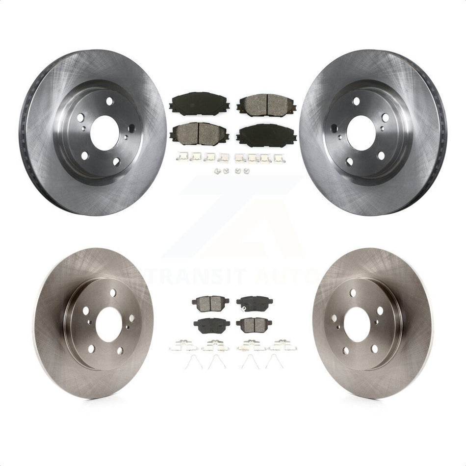 Front Rear Disc Brake Rotors And Semi-Metallic Pads Kit For Toyota Matrix Pontiac Vibe Corolla iM Scion K8S-101319 by Transit Auto