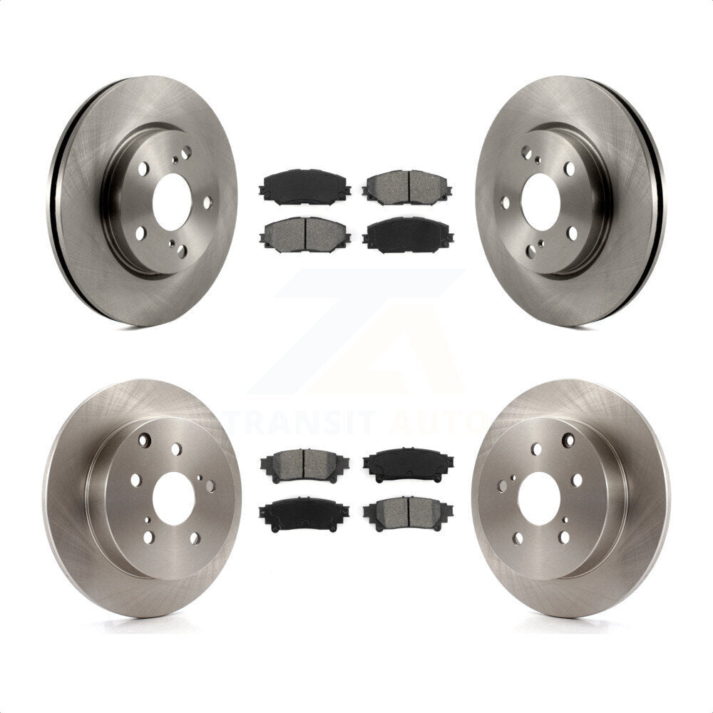 Front Rear Disc Brake Rotors And Semi-Metallic Pads Kit For 2012-2018 Toyota Prius V K8S-101326 by Transit Auto