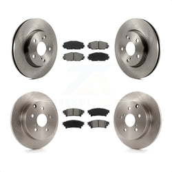 Front Rear Disc Brake Rotors And Semi-Metallic Pads Kit For 2012-2018 Toyota Prius V K8S-101326
