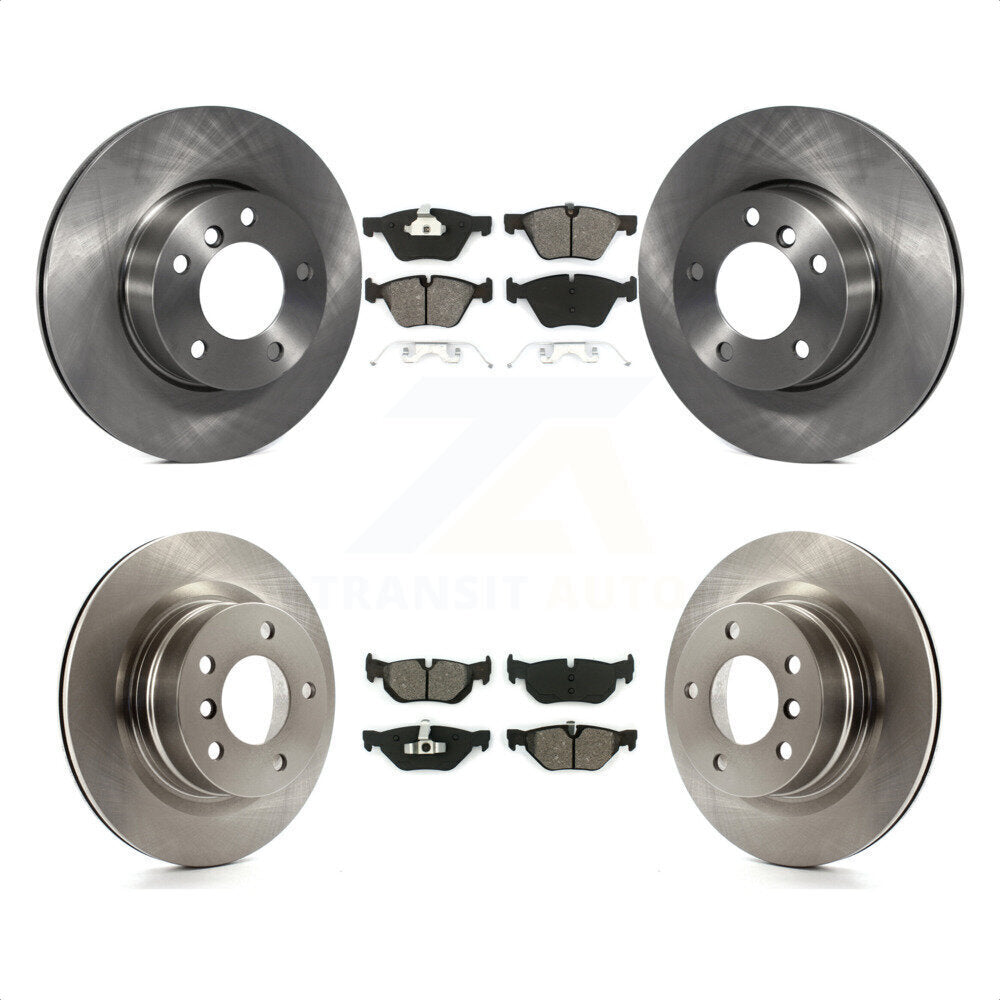 Front Rear Disc Brake Rotors And Semi-Metallic Pads Kit For 2008-2013 BMW 128i K8S-101329 by Transit Auto