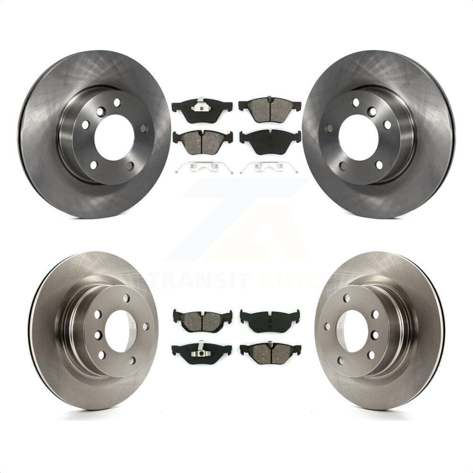 Front Rear Disc Brake Rotors And Semi-Metallic Pads Kit For 2008-2013 BMW 128i K8S-101329 by Transit Auto