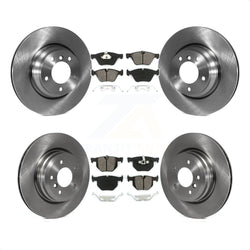 Front Rear Disc Brake Rotors And Semi-Metallic Pads Kit For 2006-2006 BMW 330i 330xi K8S-101331