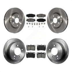 Front Rear Disc Brake Rotors And Semi-Metallic Pads Kit For Lexus IS250 K8S-101334