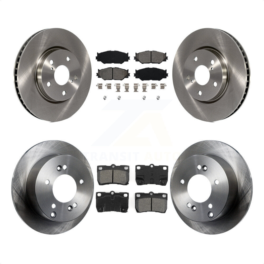 Front Rear Disc Brake Rotors And Semi-Metallic Pads Kit For Lexus IS250 K8S-101334 by Transit Auto