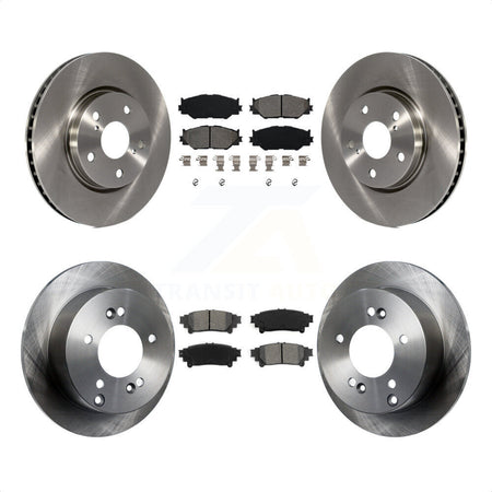 Front Rear Disc Brake Rotors And Semi-Metallic Pads Kit For 2014-2015 Lexus IS250 Base with RWD With F Sport Package K8S-101335 by Transit Auto