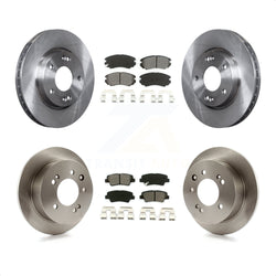 Front Rear Disc Brake Rotors And Semi-Metallic Pads Kit For 2010 Hyundai Elantra Sedan From 03 23 10 K8S-101336