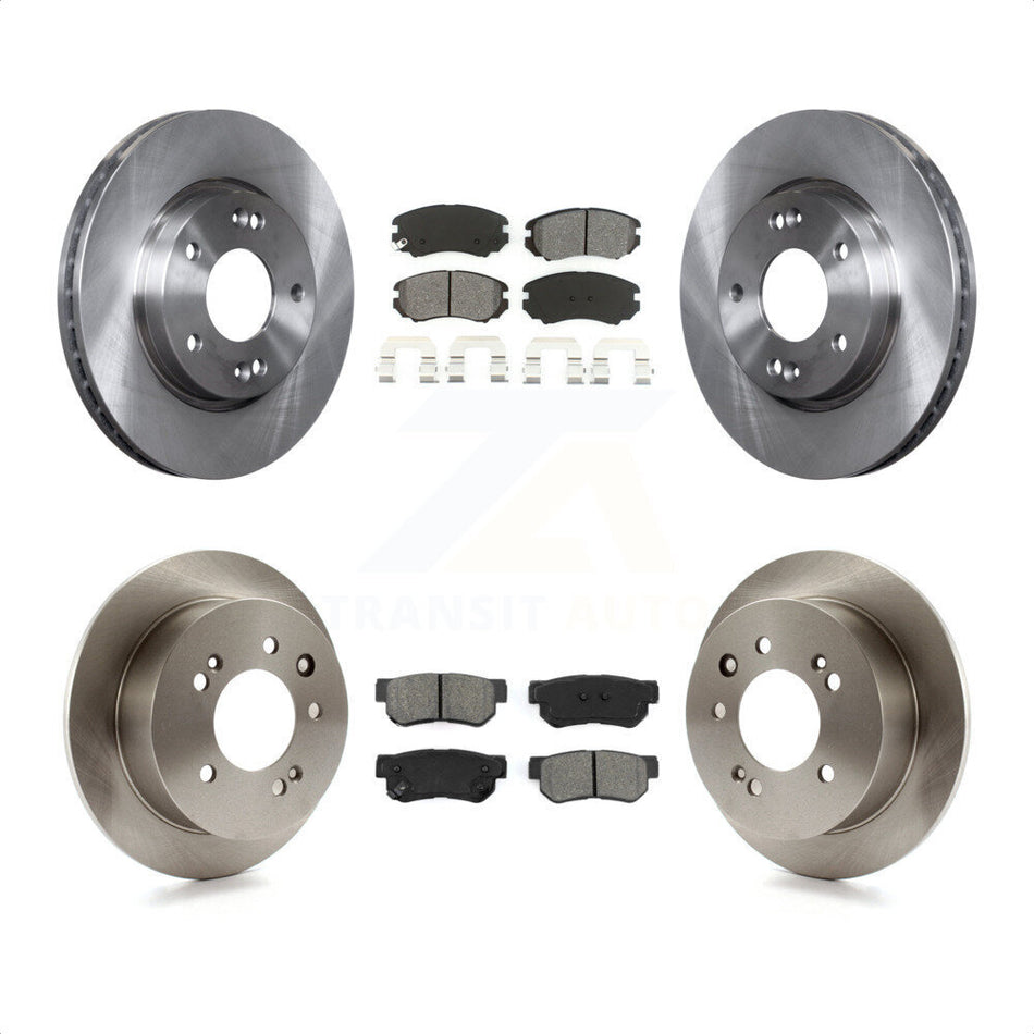 Front Rear Disc Brake Rotors And Semi-Metallic Pads Kit For Hyundai Elantra K8S-101337 by Transit Auto