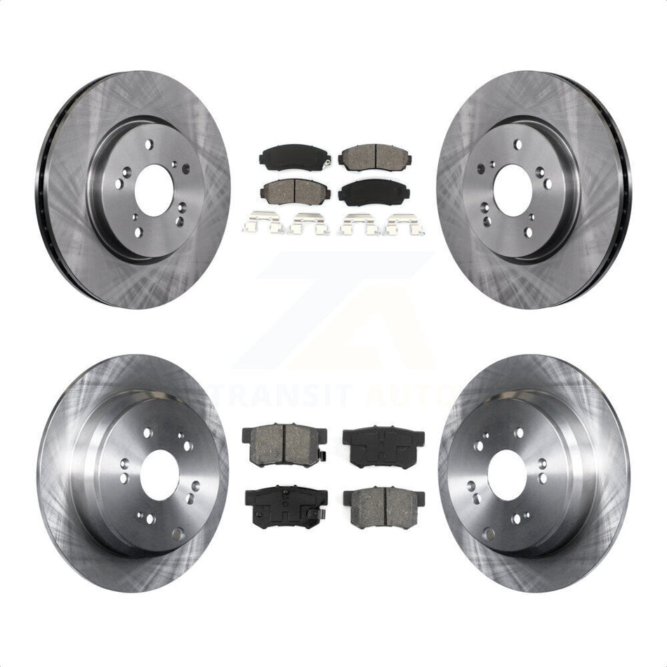 Front Rear Disc Brake Rotors And Semi-Metallic Pads Kit For Acura RDX K8S-101342 by Transit Auto