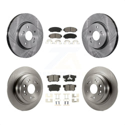 Front Rear Disc Brake Rotors And Semi-Metallic Pads Kit For Honda Accord Crosstour K8S-101343