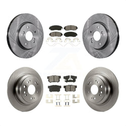 Front Rear Disc Brake Rotors And Semi-Metallic Pads Kit For Honda Crosstour Accord K8S-101345