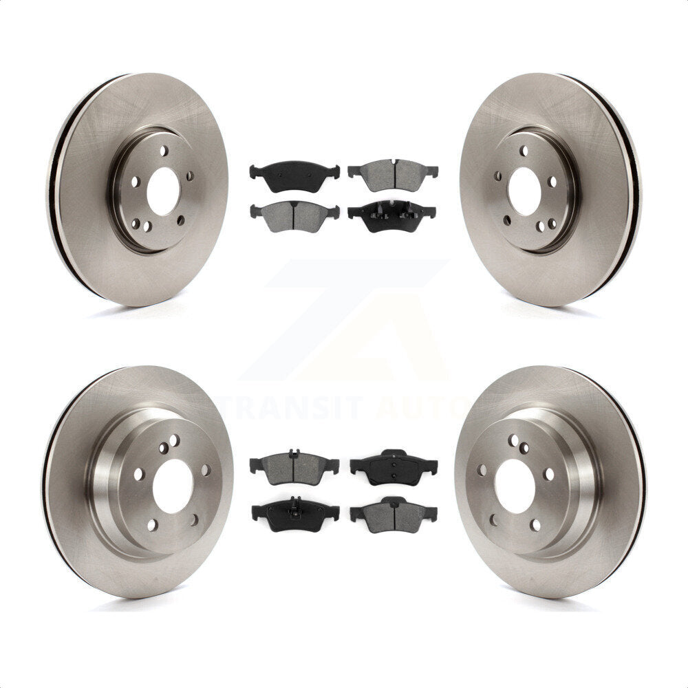 Front Rear Disc Brake Rotors And Semi-Metallic Pads Kit For Mercedes-Benz E550 AWD K8S-101346 by Transit Auto