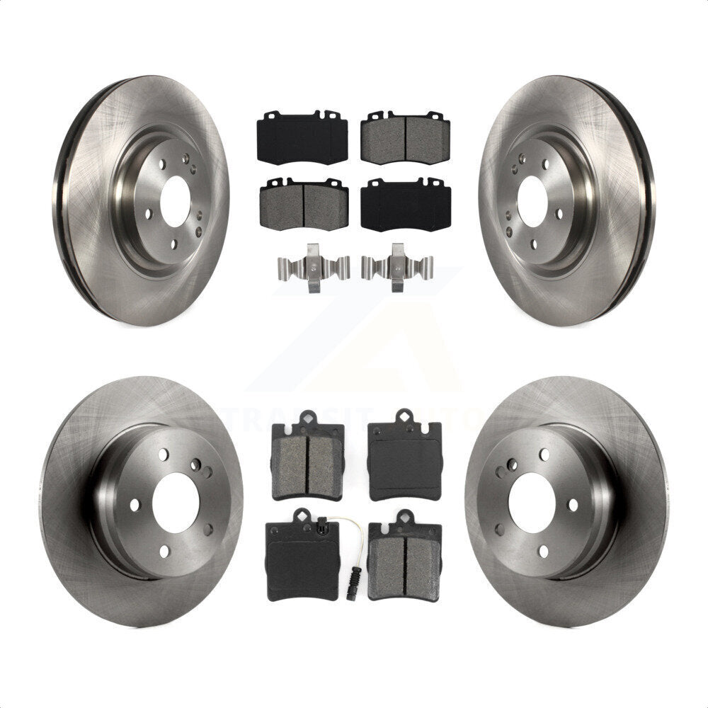 Front Rear Disc Brake Rotors And Semi-Metallic Pads Kit For Mercedes-Benz C230 C320 SLK350 K8S-101348 by Transit Auto