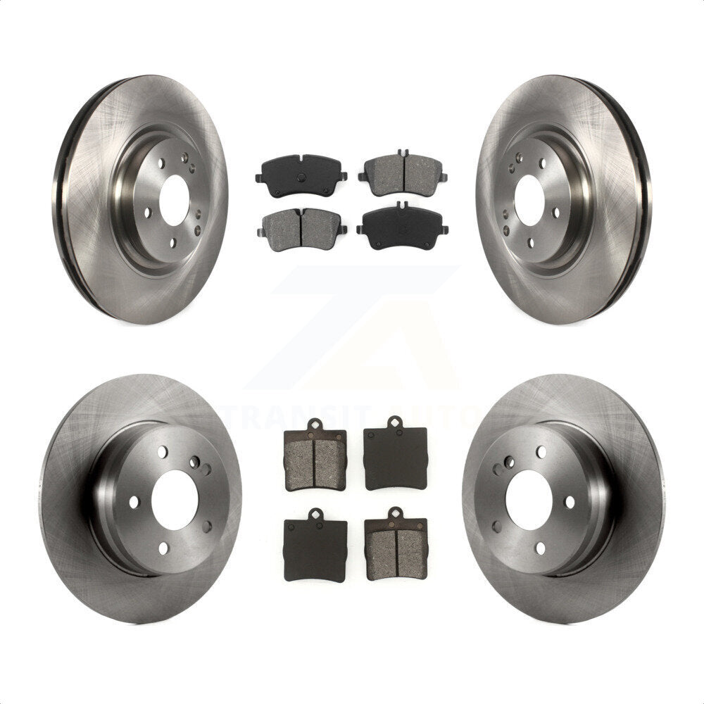 Front Rear Disc Brake Rotors And Semi-Metallic Pads Kit For 2007-2008 Mercedes-Benz SLK280 With Sport Package K8S-101349 by Transit Auto