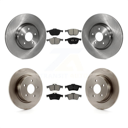 Front Rear Disc Brake Rotors And Semi-Metallic Pads Kit For 2014 Ford Connect 104.8" wheel base K8S-101354 by Transit Auto