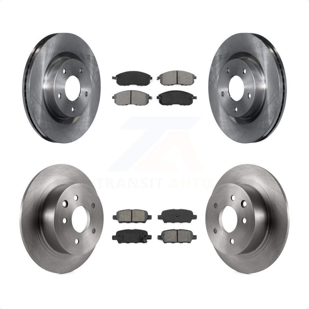 Front Rear Disc Brake Rotors And Semi-Metallic Pads Kit For Nissan Altima K8S-101358 by Transit Auto