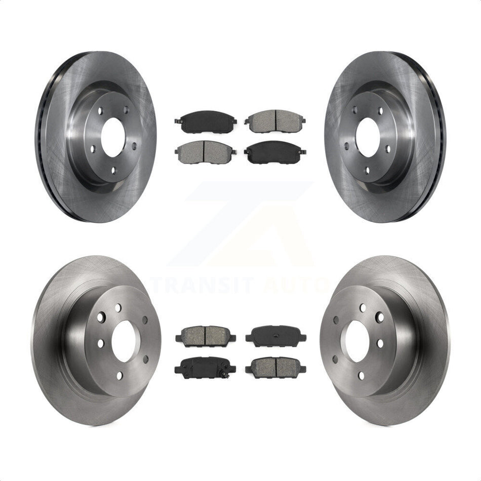 Front Rear Disc Brake Rotors And Semi-Metallic Pads Kit For Nissan Altima K8S-101358 by Transit Auto