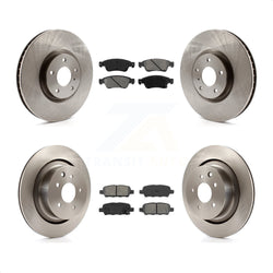 Front Rear Disc Brake Rotors And Semi-Metallic Pads Kit For Infiniti G37 G35 Q60 INFINITI K8S-101363