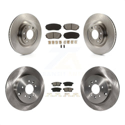 Front Rear Disc Brake Rotors And Semi-Metallic Pads Kit For 2007-2015 Mazda CX-9 K8S-101365