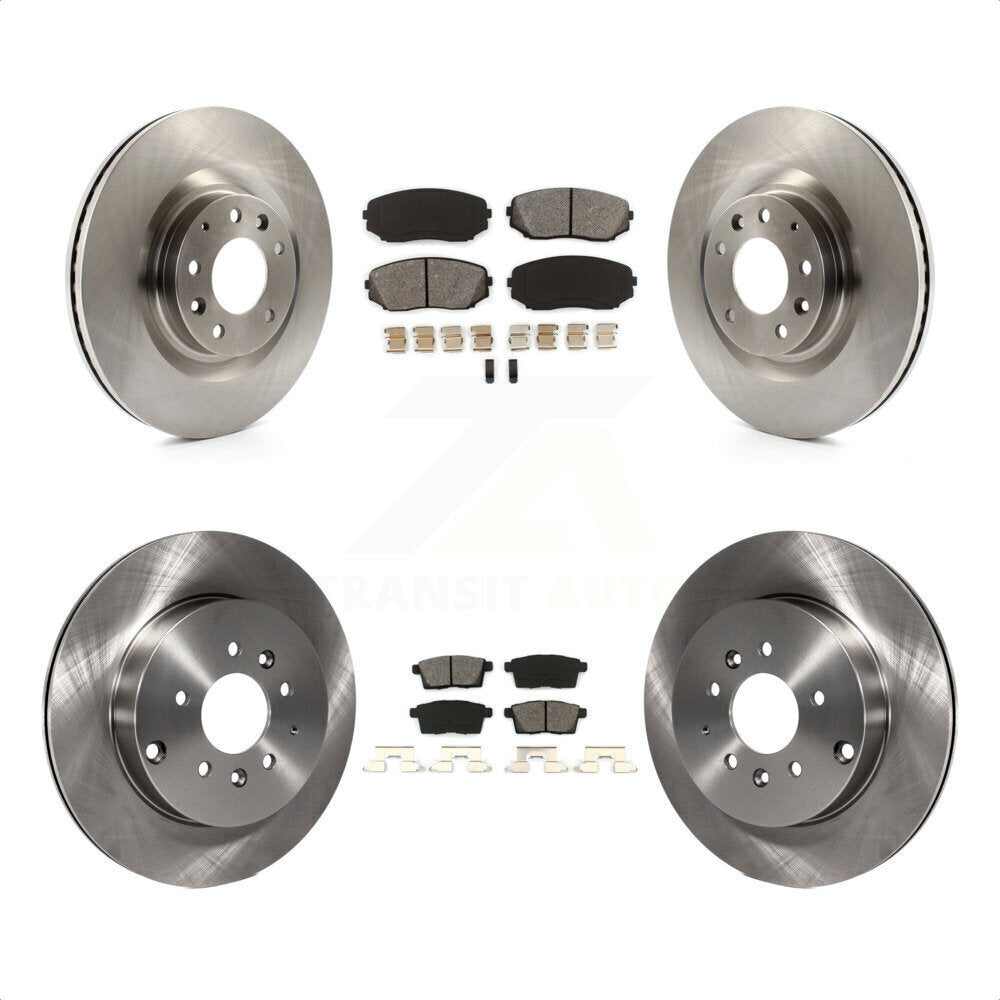 Front Rear Disc Brake Rotors And Semi-Metallic Pads Kit For 2007-2015 Mazda CX-9 K8S-101365 by Transit Auto