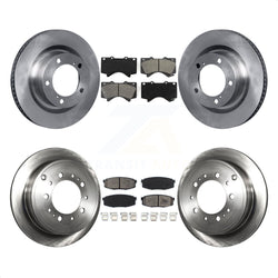 Front Rear Disc Brake Rotors And Semi-Metallic Pads Kit For Toyota Tundra Sequoia Lexus LX570 Land Cruiser K8S-101366