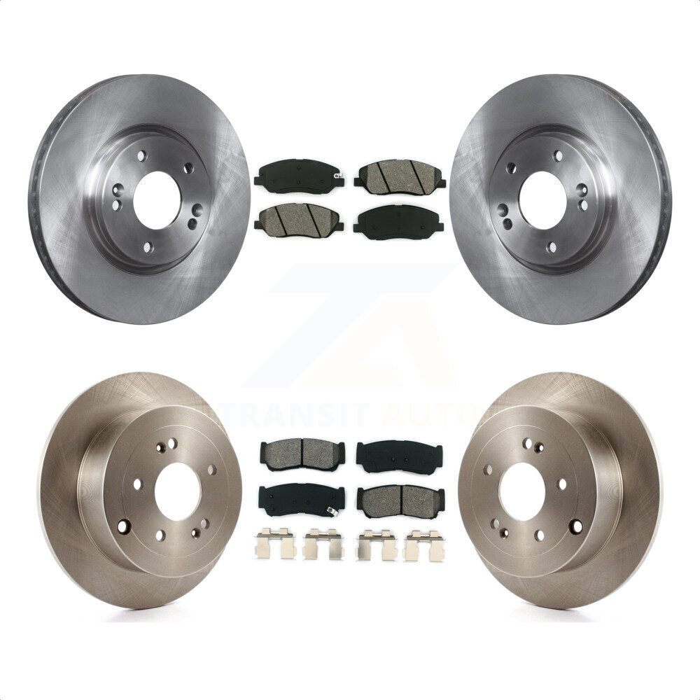 Front Rear Disc Brake Rotors And Semi-Metallic Pads Kit For 2007-2009 Hyundai Santa Fe K8S-101371 by Transit Auto