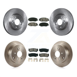 Front Rear Disc Brake Rotors And Semi-Metallic Pads Kit For 2007-2009 Hyundai Santa Fe K8S-101371